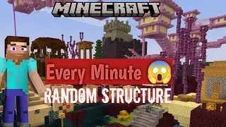 Minecraft But Every Minute A Random Structure Spawn 🔥 |Minecraft Mod Download| #updownstrike
