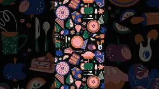 New color palette for my old repeat pattern December edition #affinitydesigner #pattern #artshorts