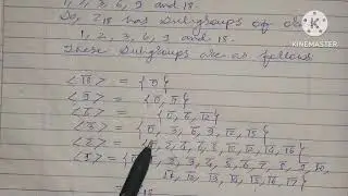 Bsc Mathematics | IGNOU | BMTC 134 | Subgroup of Z18 | Subgroup diagram of Z18