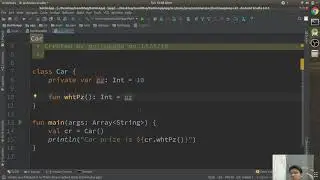 Classes and Objects tutorial in Kotlin Android