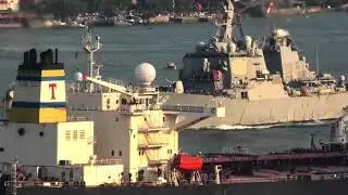 USS Porter destroyer transits Istanbul strait