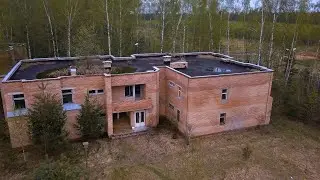 Abandoned pioneer camp named after Gagaring - Atmospheric Drone video 4k