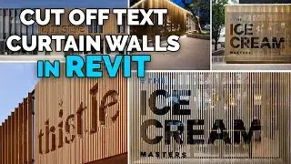 TEXT CUT-OUT in CURTAIN WALL or MASS SURFACE In Revit