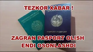 ZAGRAN PASPORT OLISH OSONLASHDI
