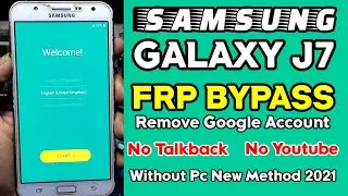 Samsung Galaxy J7 (SM-J700H) FRP/Google Account Bypass Without PC || Final Method 2021