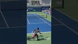 Fabio Fognini rips a forehand down the line against Monfils 🔥