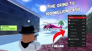 The Grind To 100 Million Cash in Jailbreak in a 1 Billion Cash Server…..(Roblox Jailbreak)