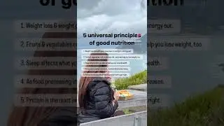 5 universal principles of good nutrition
