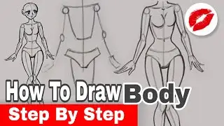 How To Draw Anime Body Step By Step || Drawing Tutorial For Beginners || How To Draw Girl's Body ✏️
