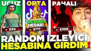 UCUZ ORTA PAHALI RANDOM İZLEYİCİ HESABI! ( FULL BAPELİ TİKTOKER HESABI ÇIKTI! 😱 ) - PUBG Mobile