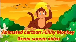 #animated talking Monkey #greenscreen video #nocopyrightvideo #cromakey #cartoon #animation #kids
