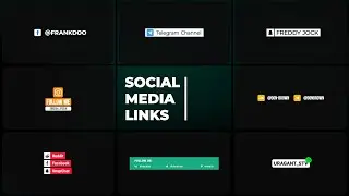 Social Media Links | After Effects, Premiere Pro, FCPX Template Video Template