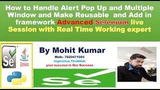 How to Handle Alert Pop Up and Multiple Window and Make Reusable