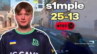 S1MPLE 25-13 EU FACEIT POV (Dust2) | 3882 ELO