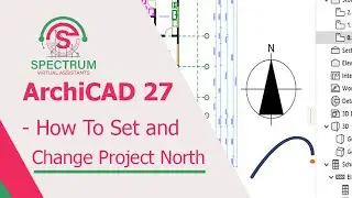 ArchiCAD 27 - How To Set Or Change Project North In ArchiCAD 27 Tutorial For Beginners 