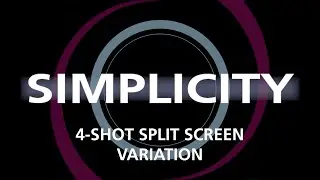 Variation of an animated 4-shot Split Screen in Adobe Premiere Pro