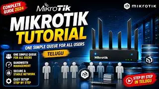 MikroTik Tutorial  One simple queue for all users Telugu #mikrotikrouter #bandwidth