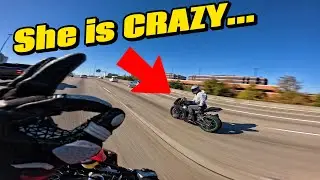 I RAN INTO A CRAZY BIKER GIRL…