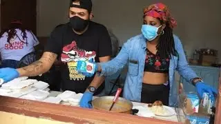 FEEDING THE HOMELESS DURING THE COVID-19 PANDEMIC + PLAYING FOOTBALL & BASKETBALL