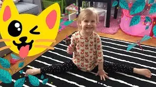 Шпагат в 3 года,как научить ребенка делать корзинку,и кувырок.