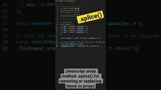 Javascript array method .splice() for removing or replacing items in arrays 