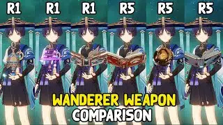 Wanderer Weapon SHOWCASE - Which one has THE BEST VALUE?? (Genshin Impact)