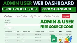 Google Sheet Dasboard Web App | Order Management Web App | B19
