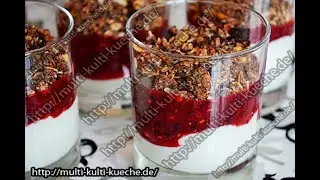 Frühstücksmüsli mit Joghurt Beeren Mix