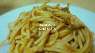 Cooking Avocado Kale Pasta (Vegan)