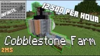 Minecraft Fully Automatic Mini Cobblestone Farm   12,000+ Per Hour  1.16 and 1.17