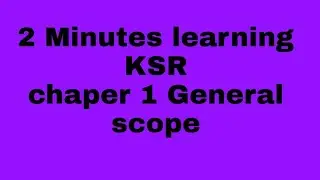 Question and answers KSR chapter 1