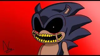 Im Relly Bored So I Draw Sonic exe with lord x color palete lmao