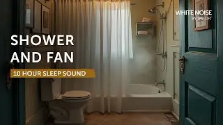 Relaxing Shower and Fan - 10 Hours Sleep Sound - Black Screen