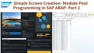 Simple Screen Creation Module Pool Programming SAP ABAP # 2