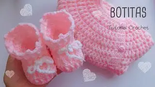 Como tejer paso a paso zapatitos, escarpines a crochet - ganchillo - gancho