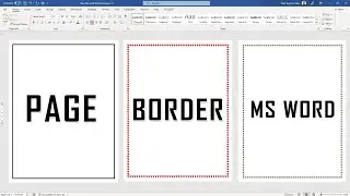 How to create Page border in MS word | Add page border in word