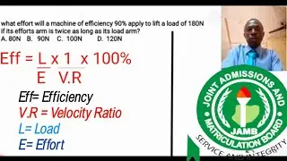 JAMB PAST QUESTION 2021 (efficiency of machine)