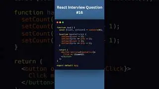 React interview question 