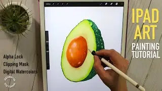 REALISTIC AVOCADO illustration in Procreate | Painting Tutorial