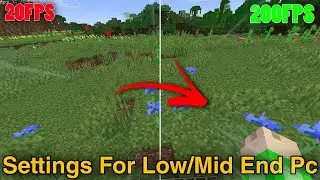 🔥How To Fix Lag & Increase FPS In Minecraft || Best Settings (2021) (1000% Working) - Hindi/Urdu