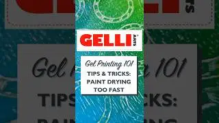Today’s #GelPrinting101 topic: Tips & Tricks for when your paint dries too fast!