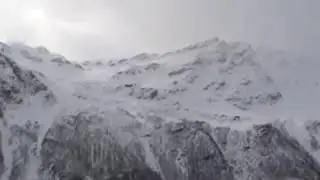 Спуск лавины очень красиво