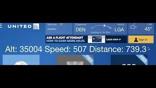 United In-Flight Real Time Stats 