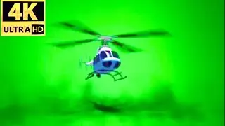 Green Screen Helicopter Landing (4K video ) || Green Screen videos ||
