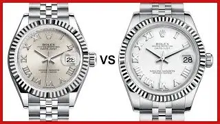 ▶ Rolex Lady Datejust 28, Silver Roman VS Datejust 31, Fluted Bezel, White Gold & Steel - COMPARISON