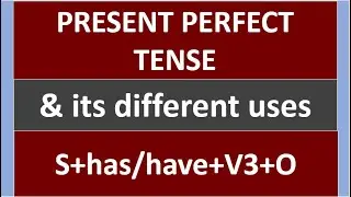 present perfect tense |tense in english grammar