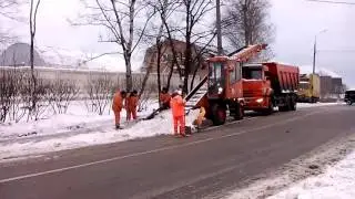 Уборка снега в районе Капотня
