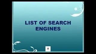List of Search Engines