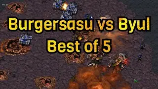 Stacraft Fastest Map! Burgersasu(뚜까랜덤) vs Byul(강태완) in a hyper aggressive Best of Five!