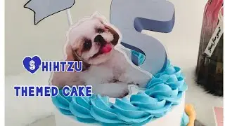 Decorating cake #1 | GD’s Kitchen & Vlogs #decoratingcake #shihtzupuppies